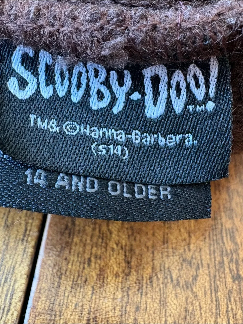 Scooby-Doo “Baked” Pom Patch Knit Beanie with Brown with Teal Accent - One Size